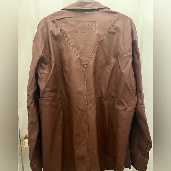 Free People: We the Free Easy Rider vegan leather shirt jacket - Picture 3 of 3